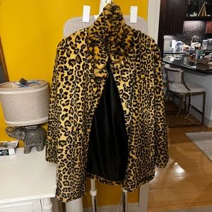 Faux leopard print coat by Forever 21.